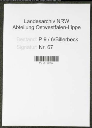 Sterberegister Standesamt Billerbeck