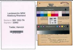 Entnazifizierung Heinrich Toeller , geb. 04.08.1897 (Unternehmer)