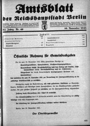 1941,46: Nr. 46, 16. November 1941
