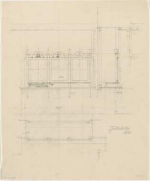 Döllgast, Hans; J. B. Fridrich, Ladenausbau - Fenster (Ansicht; Schnitte)
