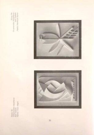 Klasse für Ornamentales Modellieren Karl Deibele, Schüler Hans Nägele / Klasse für Ornamentales Modellieren Karl Deibele, Schüler Bernhard Karrer