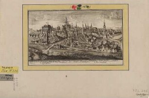 Ansicht von Bautzen, Kupferstich, vor 1782 : Prospect der Stadt Bautzen / [Zeichner u. Stecher: Friedrich Gottlob Schlitterlau]. - [Dresden] , [1782]. - 1 Kunstbl. : Kupferst. ; 24 x 13 cm