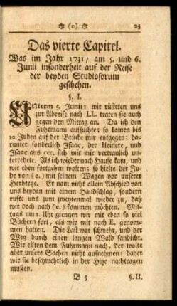Das vierte Capitel. Was im Jahr 1731, am 5. und 6. Junii ... geschehen.