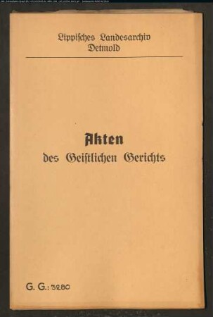 Ehestreit zwischen der Ehefrau Friederike Klocke geb. Cordes und ihrem Ehemann Schuhmacher Karl Klocke in Detmold (lutherisch)
