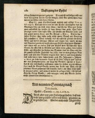 282-302, Am neunten Sonntag nach Trinitatis