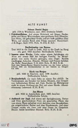 alte Kunst (Nr. 1-39)