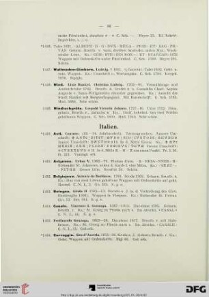 [Italien, Scheiz, Niederlande] (Nr. 1450-1547)