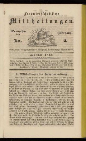 Neunzehnter Jahrgang. No. 2.