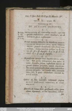 Membrum IV. De Actione Depositi.