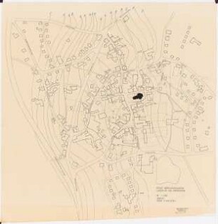 Evangelische Kirche, Borgholzhausen Außenanlage: Lageplan des Ortskerns 1:1000