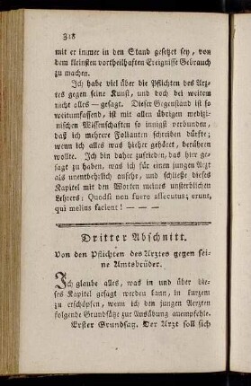 Dritter Abschnitt. Von den Pflichten des Arztes gegen seien Amtsbrüder.