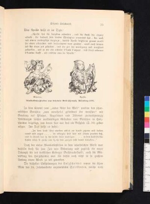 Minerva. Apollo. Illustrations-Proben aus Schedels Welt-Chronik, Nürnberg 1493.