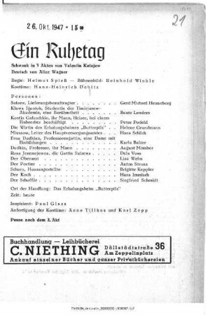 Ein Ruhetag