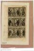 Unbekannte, wohl deutsche Serie von je neun (3x3 angeordneten) Papstporträts in hochovalen, verschieden ornamental gerahmten und wiederum in hochrechteckige, jeweils mit separaten Bildunterschriften versehene Felder eingeschriebenen Medaillons, Neun Papstporträts: Clemens III. bis Urban IV.