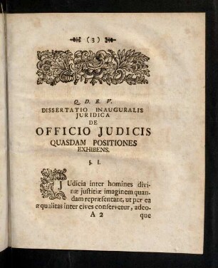 3-19, Dissertatio Inauguralis Juridica de Officio Judicis quasdam Positiones Exhibens