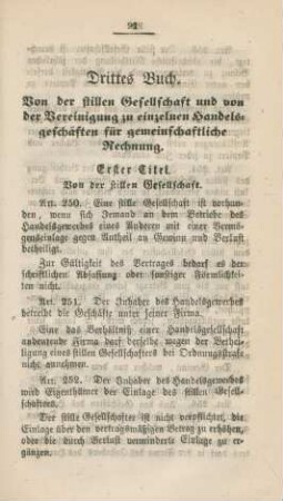 Drittes Buch. Von der stillen Gesellschaft