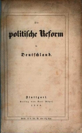 Die politische Reform in Deutschland