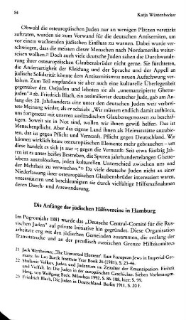 Die Anfänge der jüdischen Hilfsvereine in Hamburg