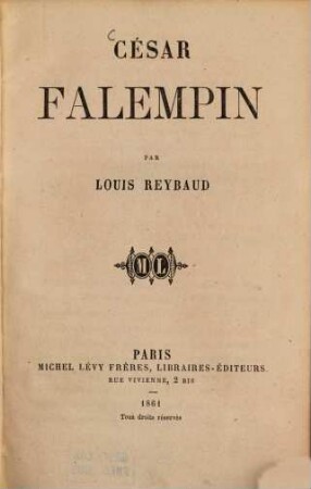 César Falempin : Pari Louis Reybaud