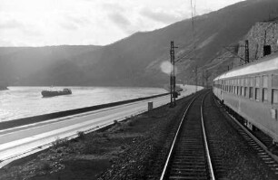 Boppard: Strecke mit großer Rheinschleife bei Boppard