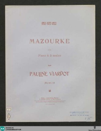Mazourke pour piano à 2 mains