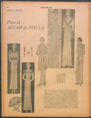 Para el ajuar de novia [Dibujos] : Para la mujer