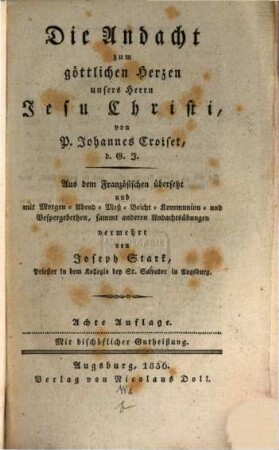 Die Andacht zum göttlichen Herzen Jesu Christi