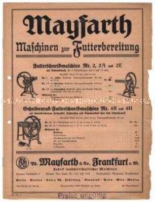 Maschinen zur Futterbereitung