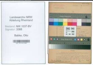 Entnazifizierung Otto Babke , geb. 18.10.1913 (Zugschaffner)