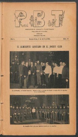 El almirante Canevaro en el Jockey Club - [Fotografías]