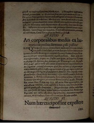 Quaestio V. An corporalibus mediis ex humanis corporibus daemones pelli possint?