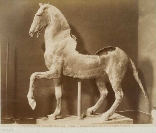 Pferd, griechische Bronze des 5. Jahrhunderts v. Chr., Konservatorenpalast, Musei Capitolini, Rom
