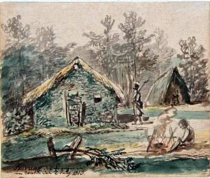 Feldlager der Franzosen im Wald am 2. Juli 1813