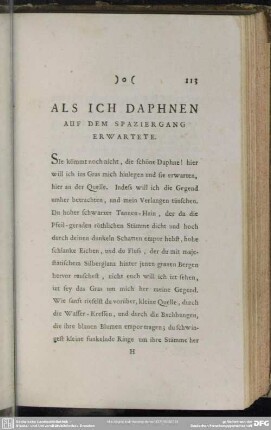 Als Ich Daphnen Auf Dem Spaziergang Erwartete