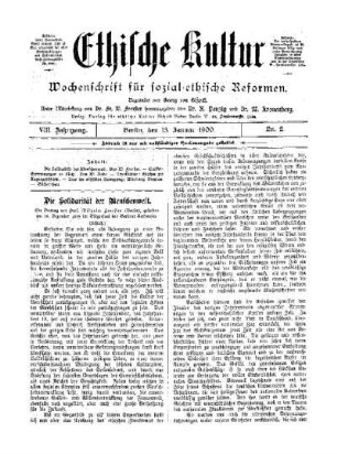 Die Solidarität der Menschenwelt : (Schluß)