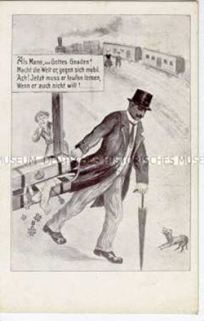 Postkarte zur Emigration Wilhelms II.