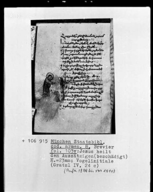 Brevier — Jesus heilt den Aussätzigen, Folio 103verso
