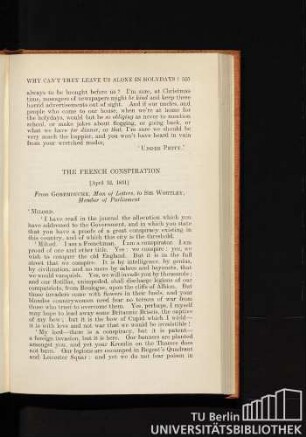 The French conspiration