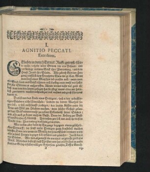 I. Agnitio Peccati.