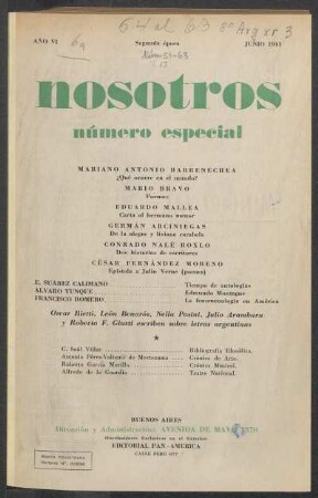 Número 54/63 = Número Especial