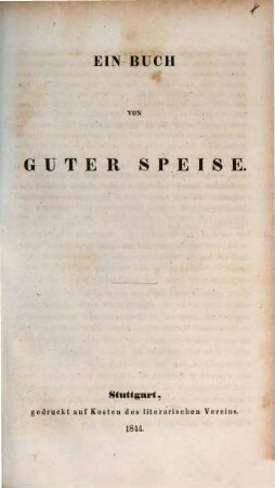 Ein Buch von guter Speise