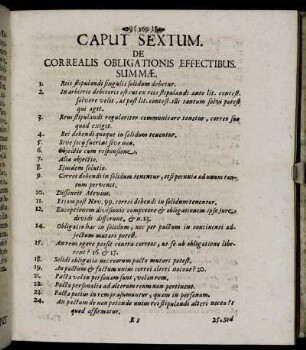 Caput Sextum. De Correalis Obligationis Effectibus.