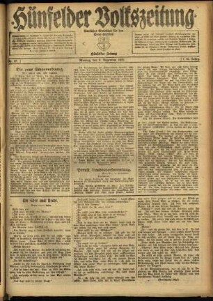 Ausgabe vom Montag, den 08. Dezember 1919.
