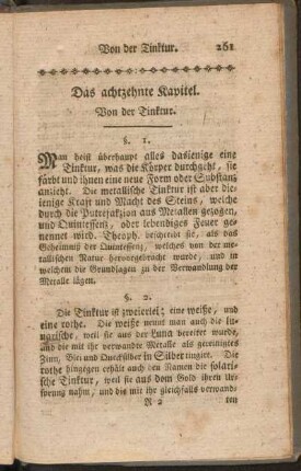 Das achtzehnte Kapitel. Von der Tinktur