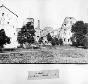 Erster Weltkrieg. Schlossruine in Hapsal, Estland