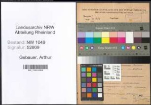 Entnazifizierung Arthur Gebauer , geb. 17.09.1909 (Angestellter)