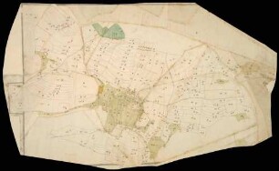 Gornhofen: (1) Eschach, Stadt Ravensburg, Lkr. Ravensburg o. T. [Grundriss von Gornhofen vor der Vereinödung]