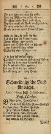 41. Schweidnitzische Buß-Andacht