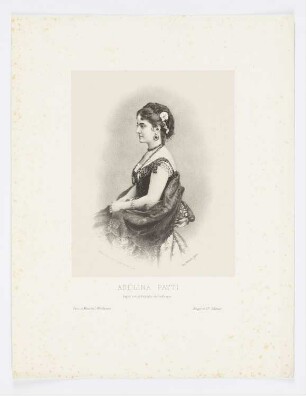 Adelina Patti d’aprés une photographie de Reutlinger