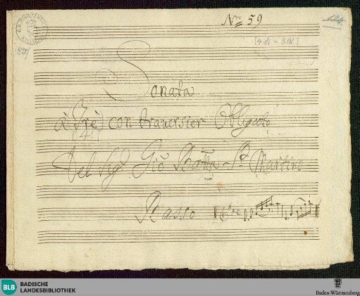Sonatas - Mus. Hs. 837 : fl, vl (2), b; D; GroF 882 FarinaS 2004 4